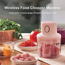 Food Chopper-250 ml Portable Food Chopper Processor, Garlic Masher with Sharp Blades Blender for Fruits